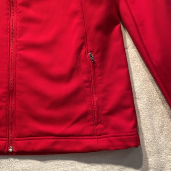 Columbia red zip up jacket, 2 front zipper pockets, like new, XL - Picture 4 of 6
